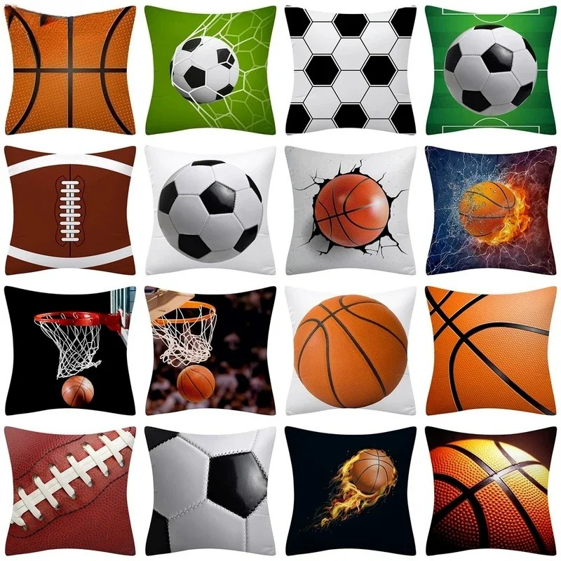Badminton Zone - Football Basketball Rugby Double-sided Printed pillow