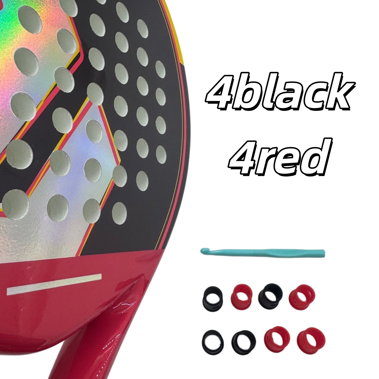 8PCS Black Red Tennis Racket V - đánh giá và giá Racket Vibration Dampener
