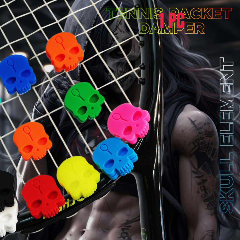 Super cool skull tennis racket - đánh giá và giá Racket Vibration Dampener