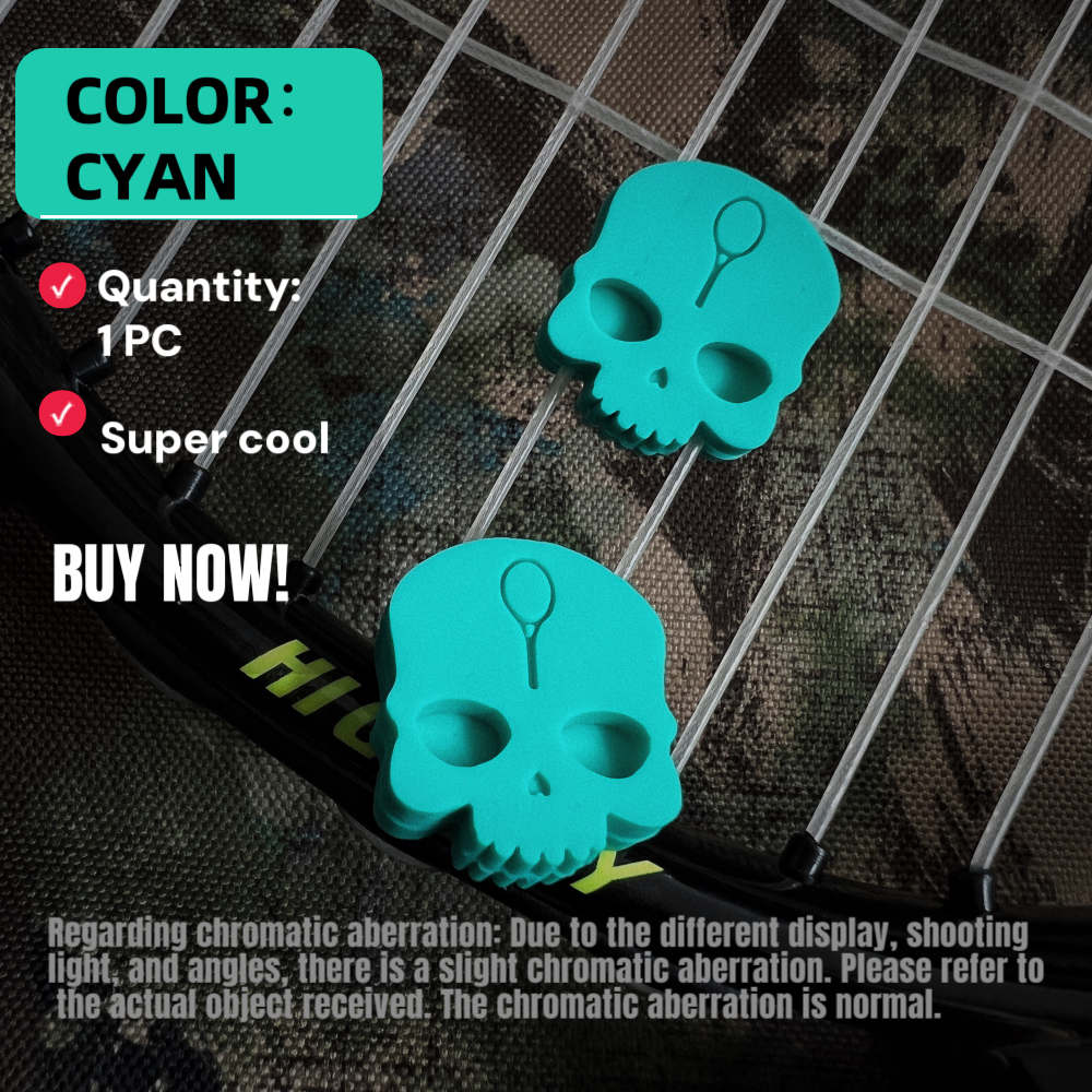 Super cool skull tennis racket - đánh giá và giá Racket Vibration Dampener
