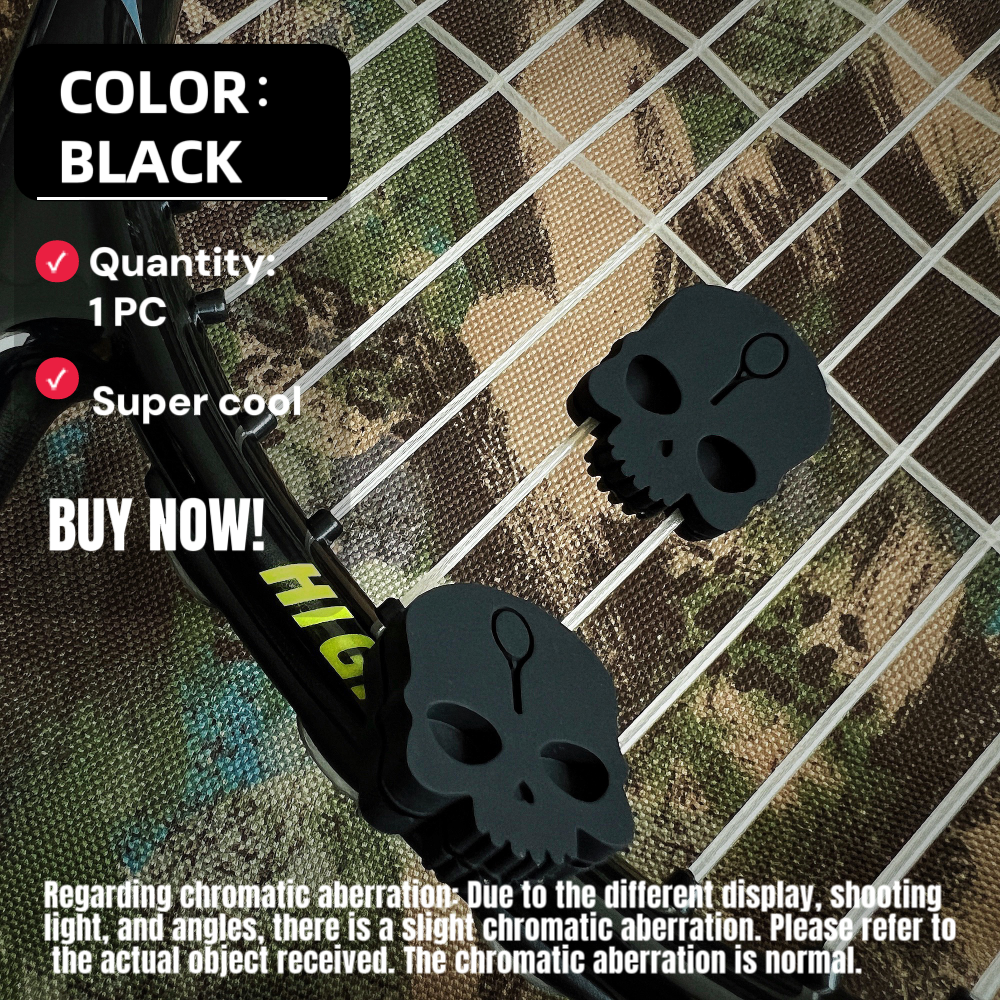 Super cool skull tennis racket - đánh giá và giá Racket Vibration Dampener
