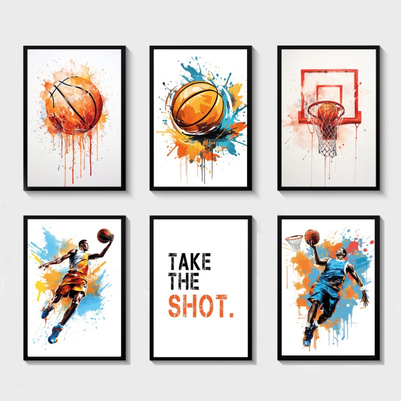 Watercolor Graffiti Basketball - đánh giá và giá Badminton Zone