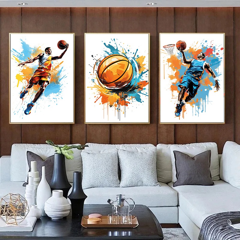 Watercolor Graffiti Basketball - đánh giá và giá Badminton Zone