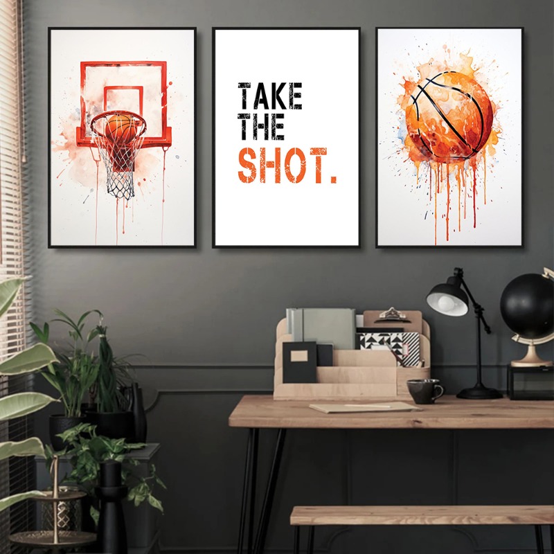Watercolor Graffiti Basketball - đánh giá và giá Badminton Zone