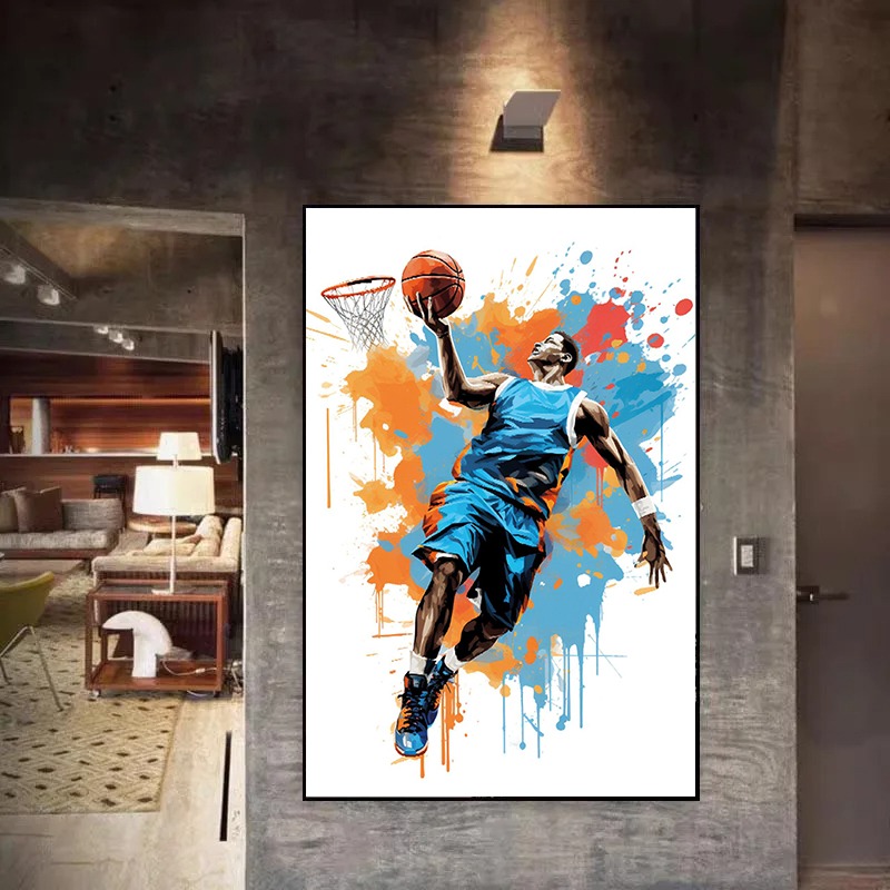 Watercolor Graffiti Basketball - đánh giá và giá Badminton Zone