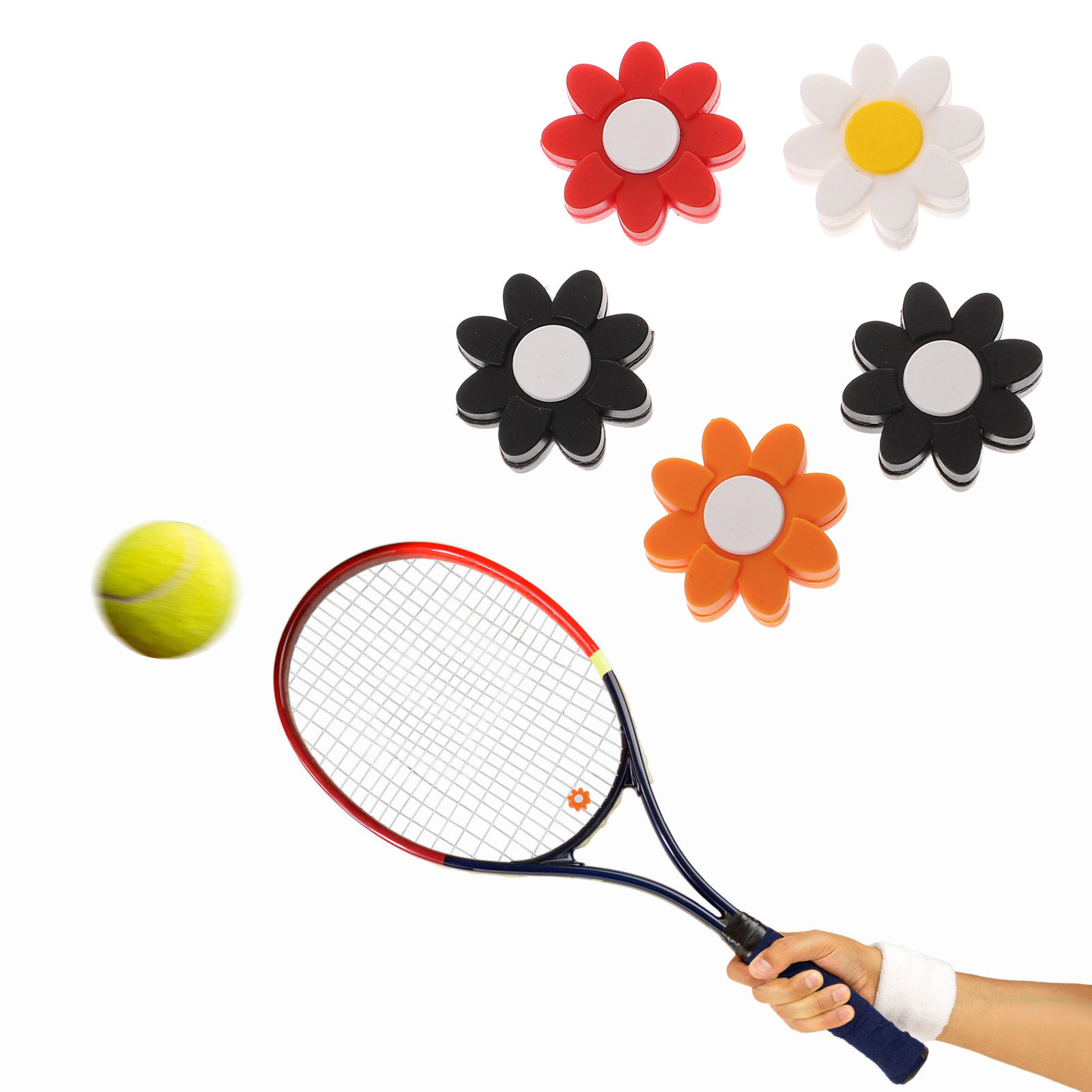 5Pcs Attractive Flower-Print P - đánh giá và giá Racket Vibration Dampener